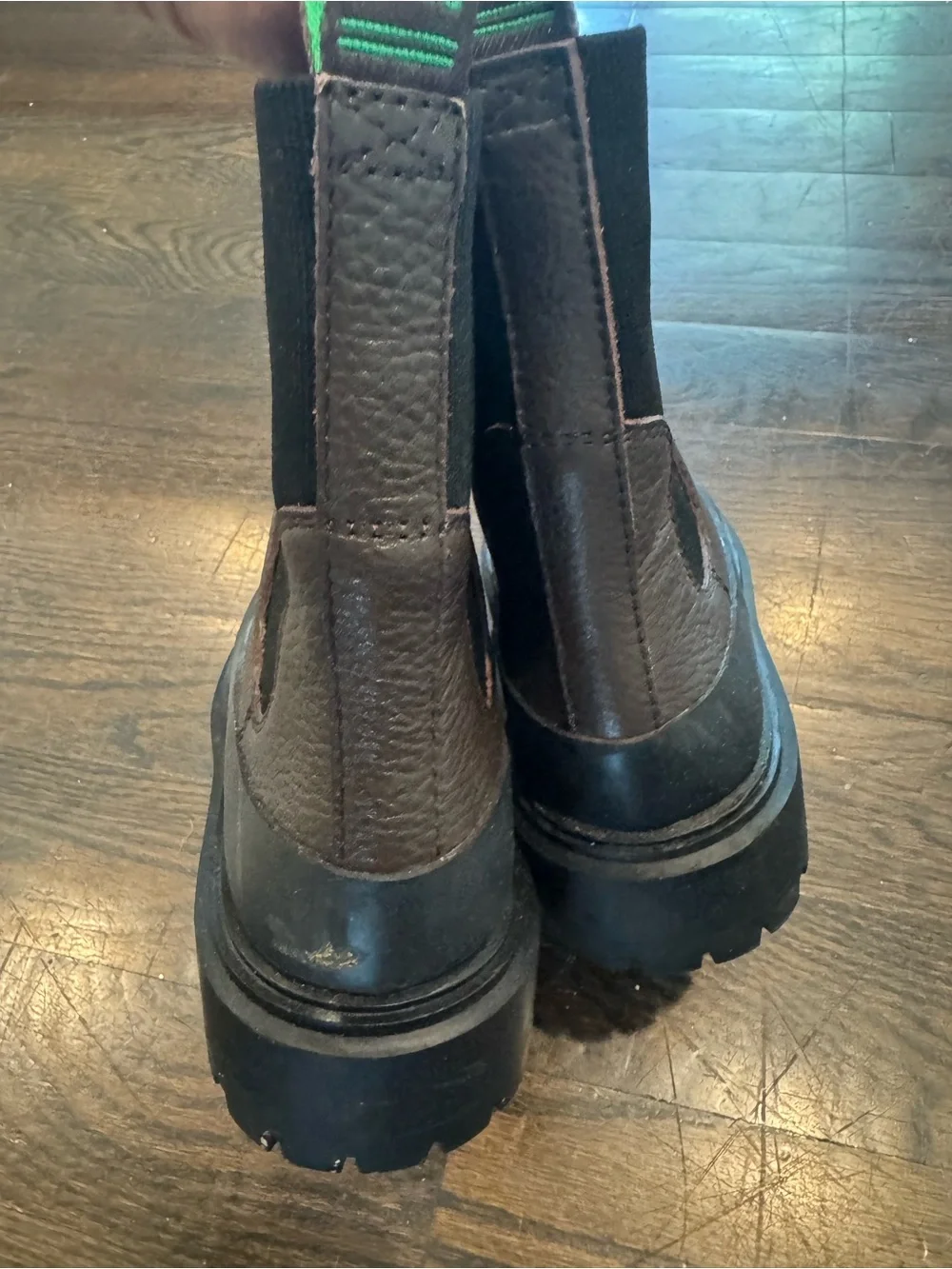 Loeffler Randall womens suri snow boots Chocolate and Black size 9.5